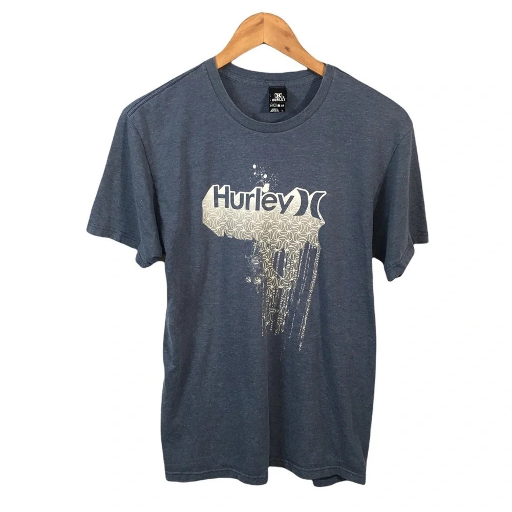 Ts735 Mens Hurley Surfing Brand Thin Surfer Graphic T Shirt L